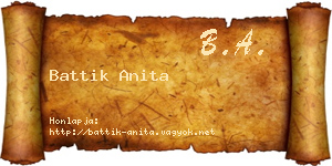 Battik Anita névjegykártya